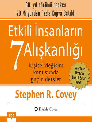 cover image of Etkili Insanlarin 7 Aliskanligi. 30. yil dönümü baskisi